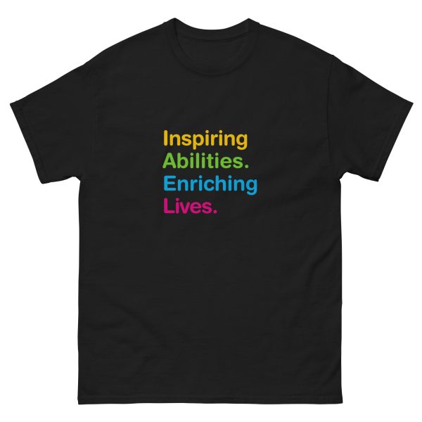 Inspiring Abilities Enriching Lives T Shirt (with back printing)