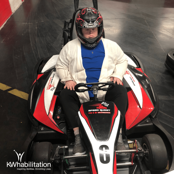 Jessica go-kart racing!