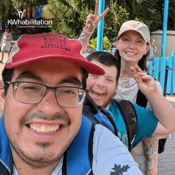 Simon, Evan and Carly at Canada's Wonderland.