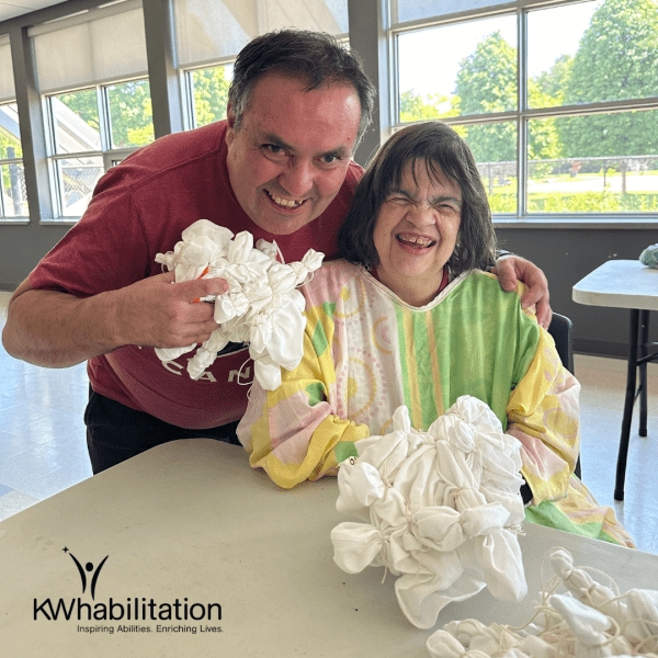 Felipe and Joan at a community tie-dye event!