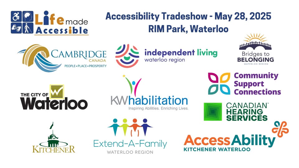 Logos for the organizations participating in the Accessibility Tradeshow