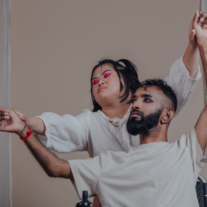 Two people performing a dance.