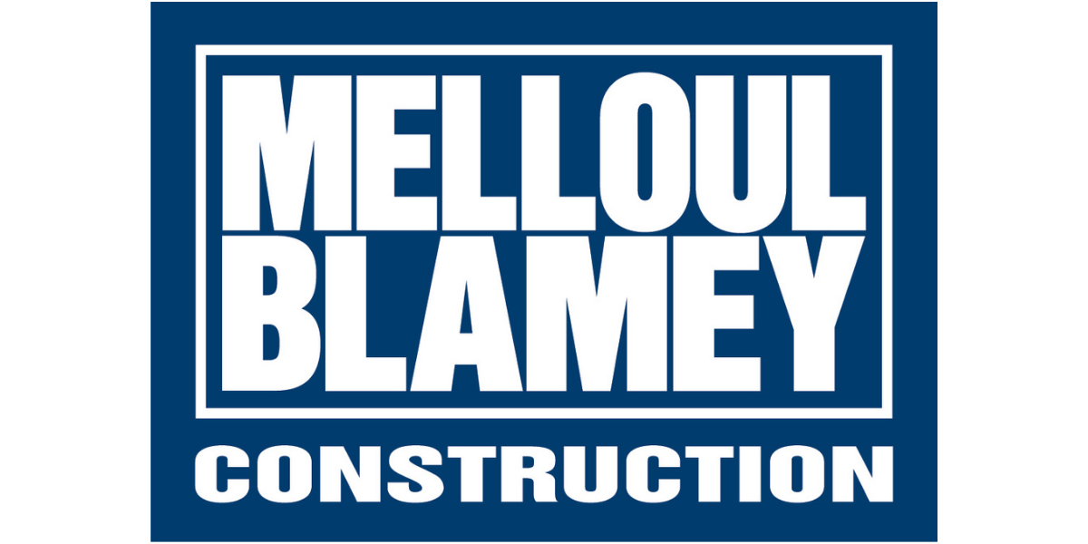 melloul blamey construction logo. it looks like the dunder mifflin logo. :)
