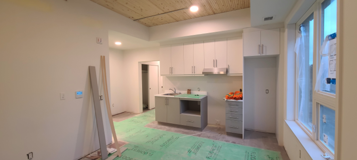 construction progress at 878 Frederick Street