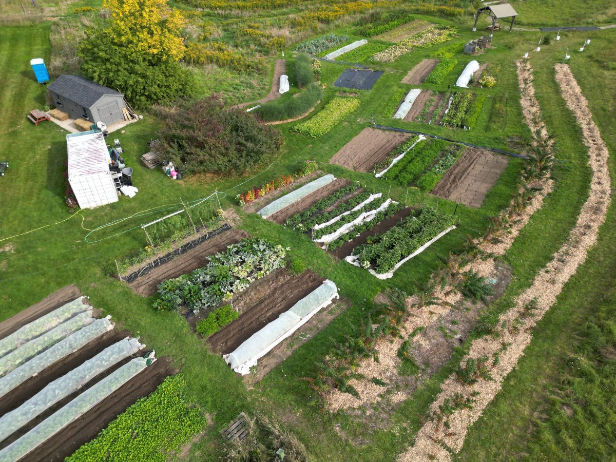 overhead view or Our Farm at KW Habilitation, the rural site