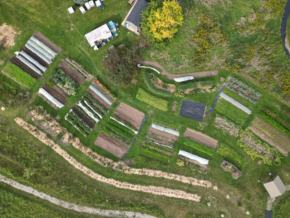 overhead view or Our Farm at KW Habilitation, the rural site