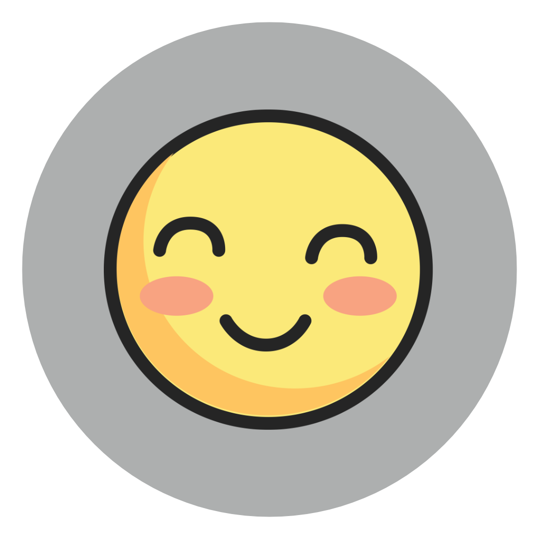 smiley face on a grey background
